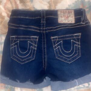 True Religion Women's Blue Denim Shorts